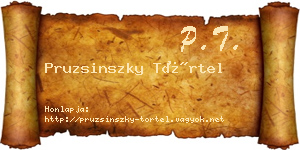 Pruzsinszky Törtel névjegykártya